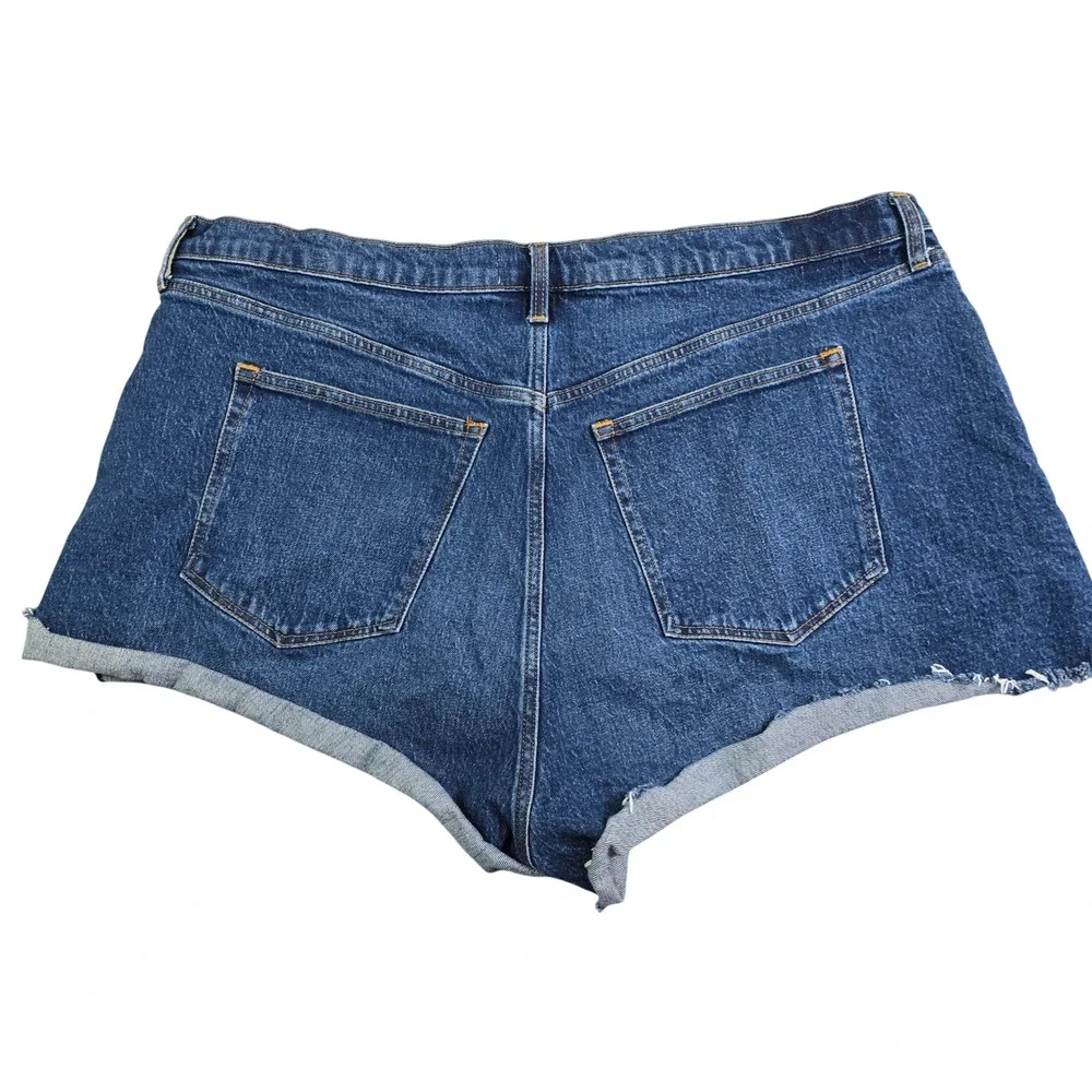 Abercrombie & Fitch The Mom Short Curve Love Women 20‎ 35 Blue High Rise Denim